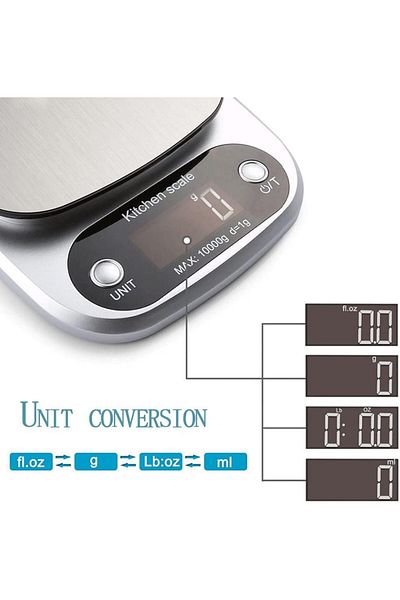 COOYA Digital Kitchen Scale, 10Kg/1g, for Food Nutrition Diet, Household