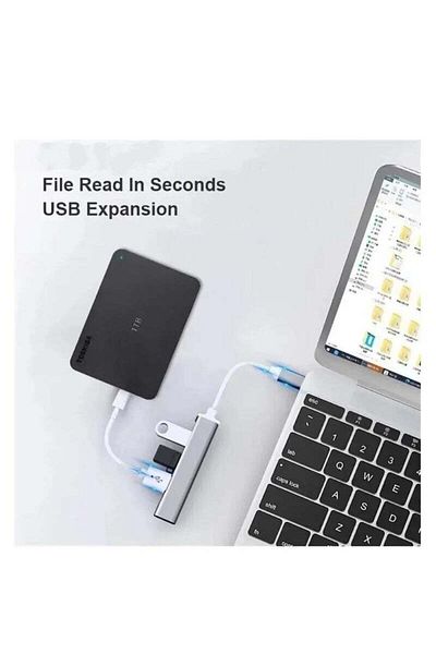 COOYA USB C Hub Adapter Multiport 4 in 1 Docking Station Compatible for MacBook Laptops and Windows