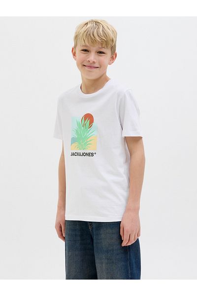 Jack & Jones Jjr Kids Tee - Λευκό μπλουζάκι Sergeant Off