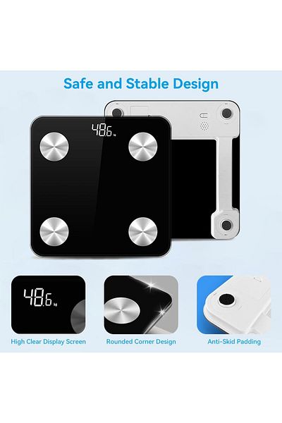 COOYA Smart Scale for Body Weight, 30cm Bluetooth Large LCD Display Screen