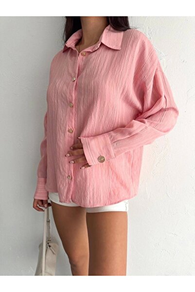 Genel Markalar Çizgili oversize gömlek