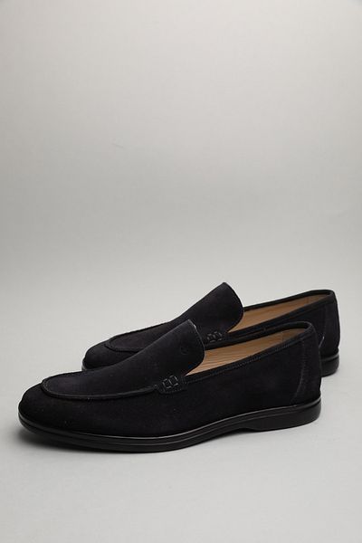 Gondol Loafer clasic pentru bărbați din piele naturală, albastru bleumarin, piele de căprioară 42 ttx.60126