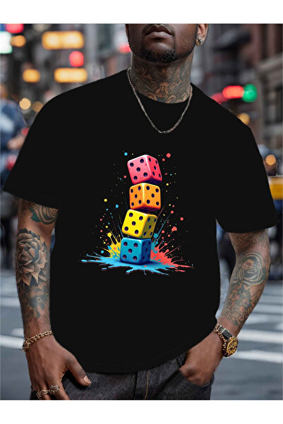 Lider Leather Tricou imprimat din bumbac-poliester - Design confortabil și du...