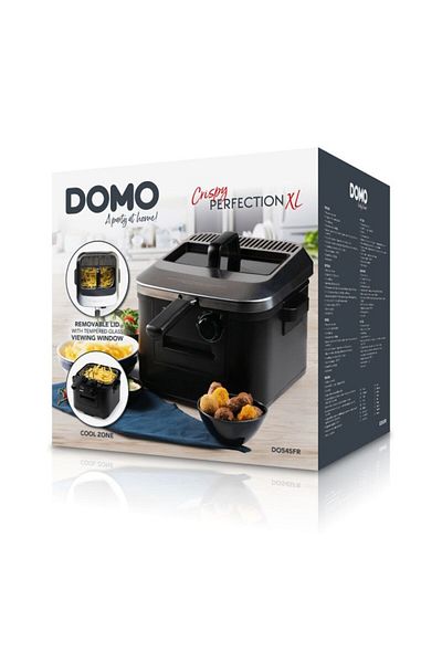Domo Φριτέζα DO545FR, 4 λίτρα, 2000W, παράθυρο θέασης