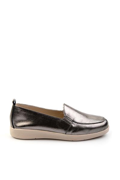 Bambi Pantofi casual de damă din piele platină K01087236103