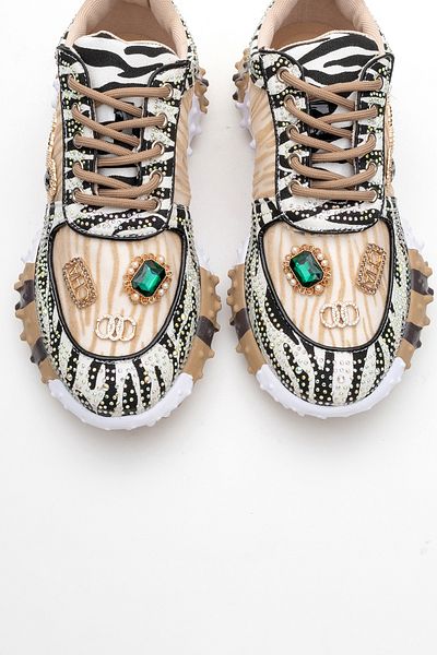 LuviShoes Pantofi sport de damă VERO Bej cu model Stone