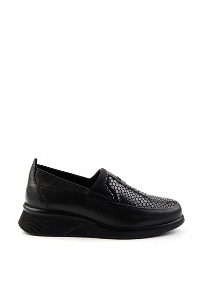 Bambi Pantofi casual de damă din piele neagră K 01034606303