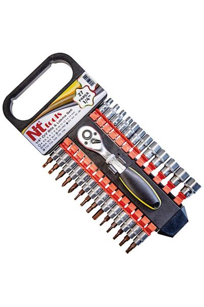 Nt Tools 1/4" Bits and Hex Socket Set - 27 Pieces NCSET63