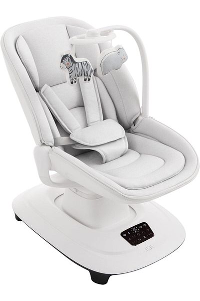 Mastela Deluxe Baby Cradle with Gentle Touch Control, 5 Swing Modes, 360° Rotation, App Control, 3