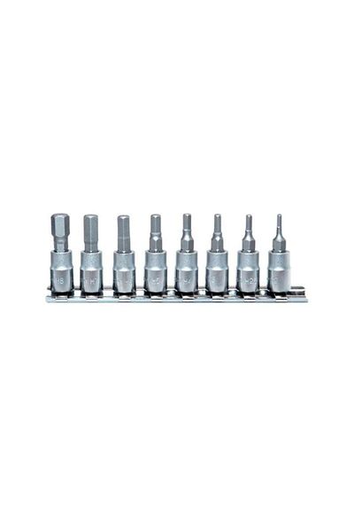 Nt Tools 1/4" Allen Socket Set 8 Pieces - S2 Steel Ncset14Al