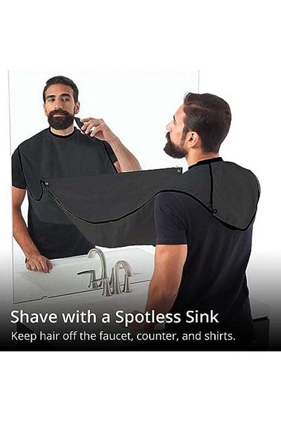 fulina Beard Bib, Waterproof Material,Non-stick Hair and Anti-static,with Suction Cups, for Men/Husband/Dad