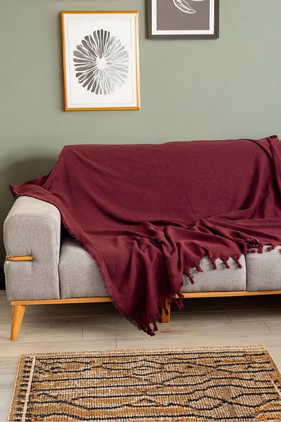Koza Mix towel Claret Red Sofa Cover Fish Back Pattern 180*210