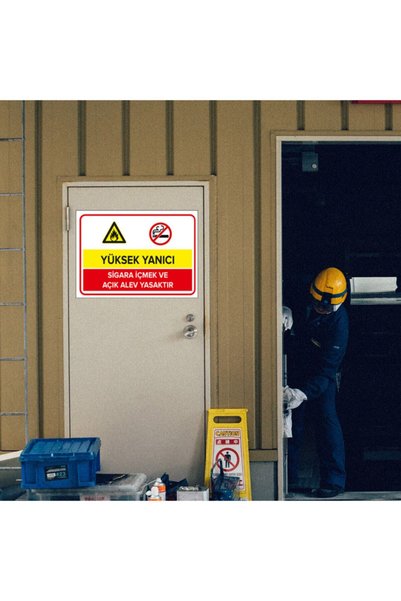 New Jargon White Warning Sign 35X50Cm