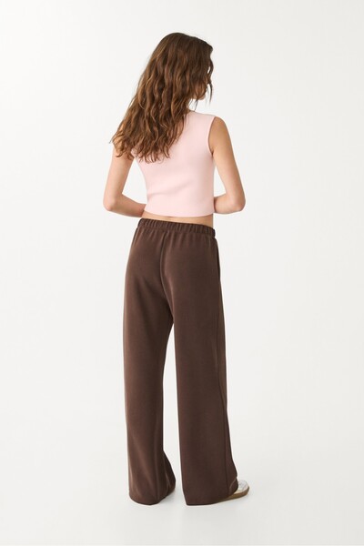 Stradivarius Soft-touch wide-leg trousers with seam detail