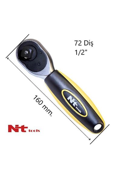 Nt Tools 160 mm. 72 Tooth Mini Ratchet Handle - NC06C12