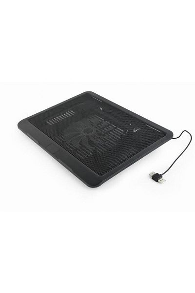 Gembird Notebook Cooler, Gembird NBS-1F15-04, Maximum 15 inches, LED lighting, Black