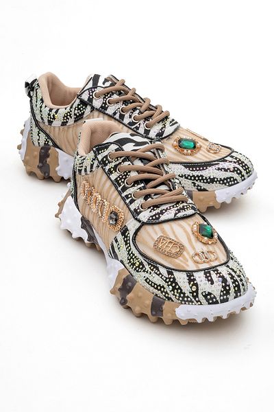 LuviShoes Pantofi sport de damă VERO Bej cu model Stone