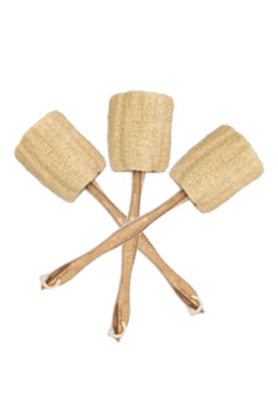 Zencefil Organik 3 Pieces Pumpkin Fiber Pumpkin Pouch with Handle Model Bath Pouch Wooden Handle Pumpkin Pouch