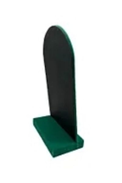 MeGass Dekor Domestic Production Batum Model Suede Fabric Green Color 26/15 cm Standing Necklace Display Stand