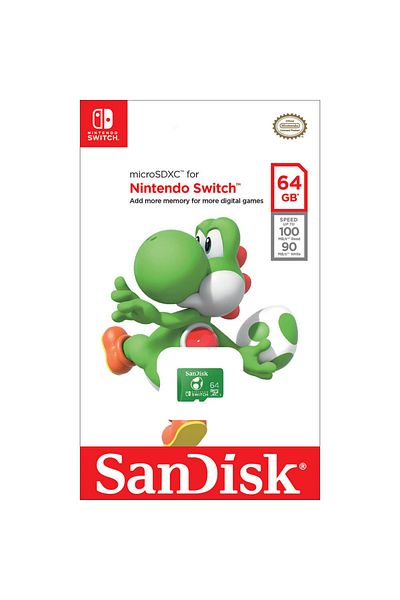 SanDisk Nintendo Switch Micro SD Card - 64GB - Yoshi Edition