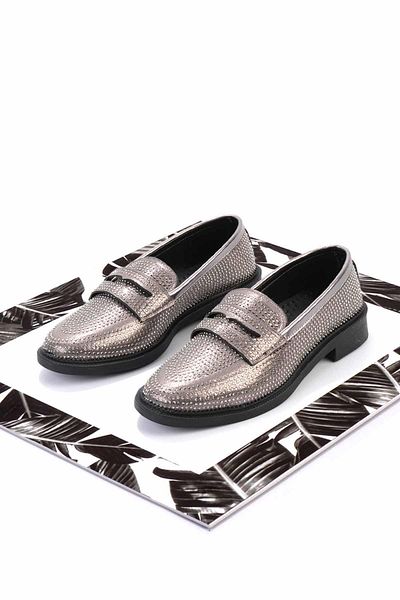 Bambi Γυναικεία Loafer Παπούτσια Platinum Stone01003666636