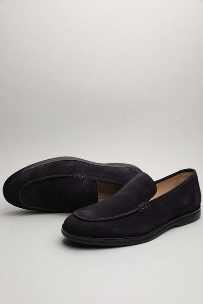 Gondol Loafer clasic pentru bărbați din piele naturală, albastru bleumarin, piele de căprioară 42 ttx.60126