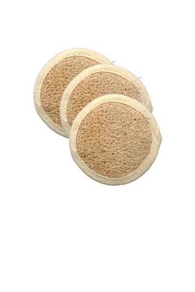 Zencefil Organik 3 Pieces Pumpkin Fiber Pumpkin Pouch Exfoliating Facial Pouch Small Round Model Bath Pouch Pumpkin Pouch