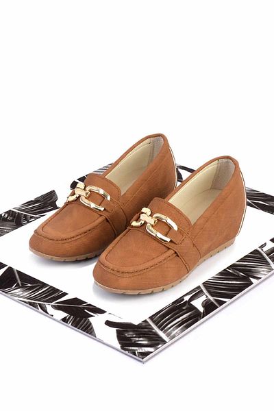 Bambi Tan Γυναικείο Loafer - Κ 01014015009   Μοντέλα παπούτσια