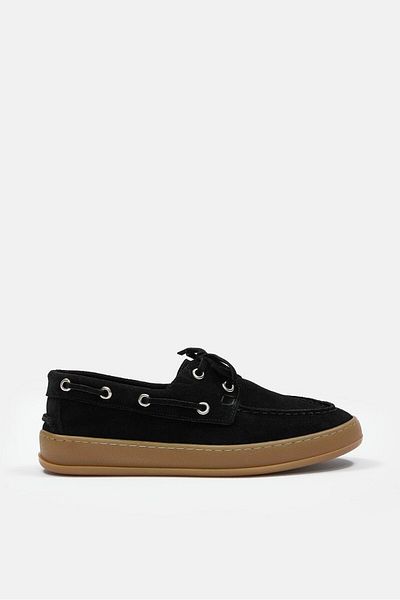 NILUFARR Mainoo Black Suede Genuine Leather Women's Loafer