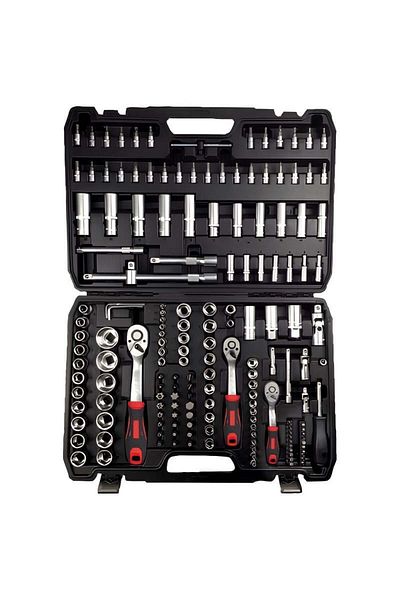 Nt Tools 173 Piece Socket Set - 1/2" 3/8 1/4" Bits and Hex Ncset173