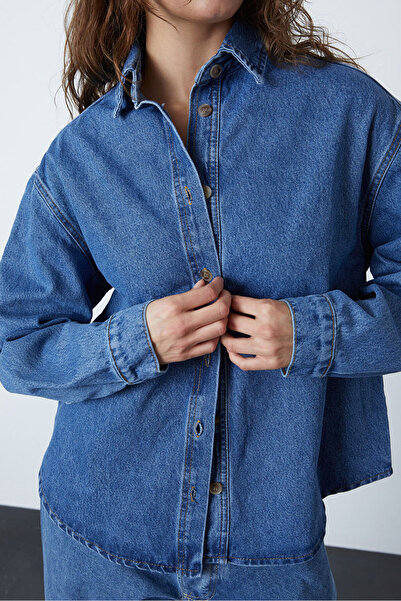 Beyyoglu Oversize Denim Gömlek
