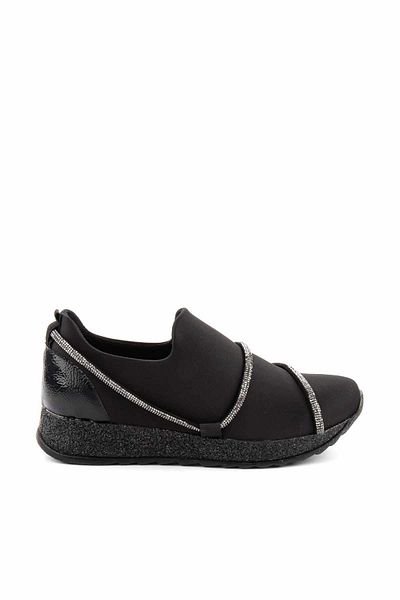 Bambi Black Stretch Women's Casual Shoes K01220051617