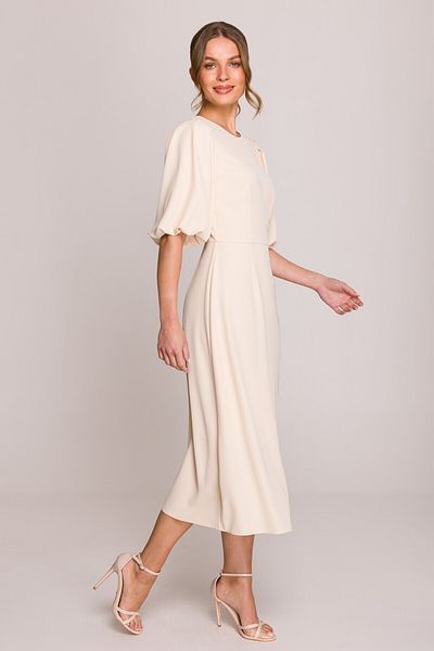 Stylove Rochie midi cu mâneci de culoarea bufului