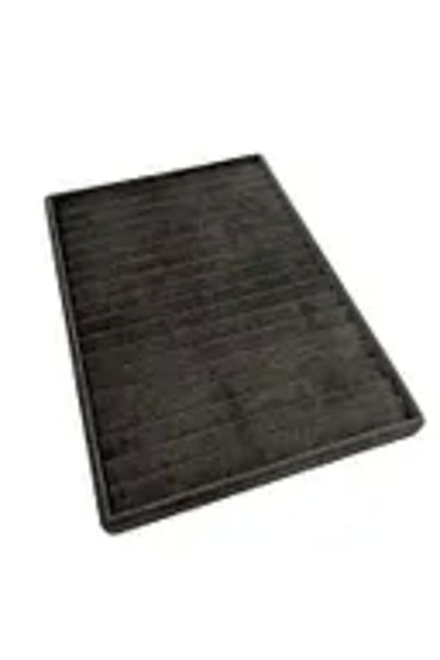 MeGass Dekor Domestic Production Madrid Model Suede Fabric Smoked Color 34/24 cm Graduated Drawer Bracelet-Necklace Stand