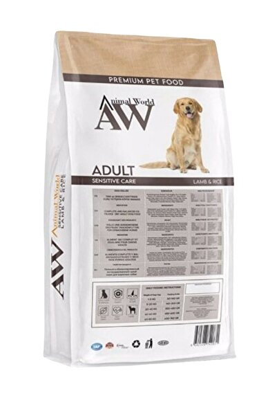 Animal World Adult Kuzu Eli Pirinçli Yetişkin Köpek Maması 15 Kg