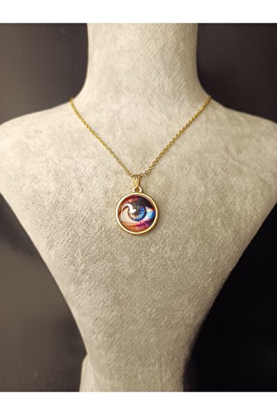 Mos Tespih Renkli Göz Çelik Kolye