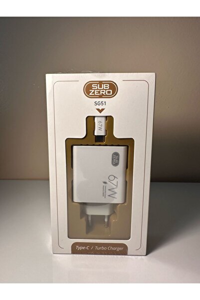 Subzero 67w 6a Type-c Kablolu Turbo Ev Tipi Şarj Aleti
