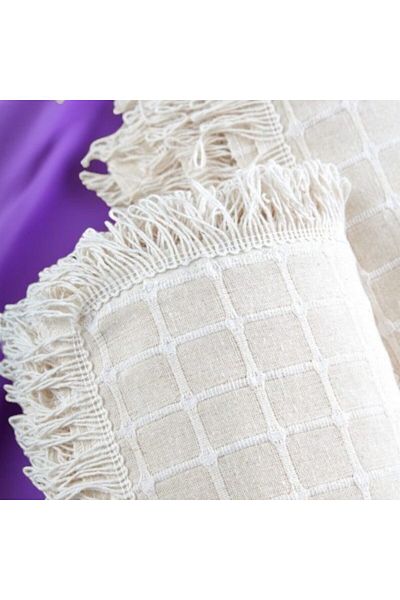 shules collection Husa canapea extensibila din bumbac culoare crem naturala 180x180