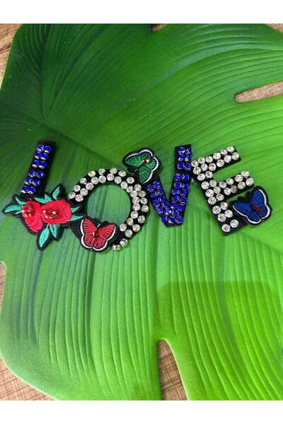 Gönülden Tasarım 21X18 CM KAMENI PERLIĆI VEZ LJUBAVNI TEKST UDOBANJ ŠIVANJE A...