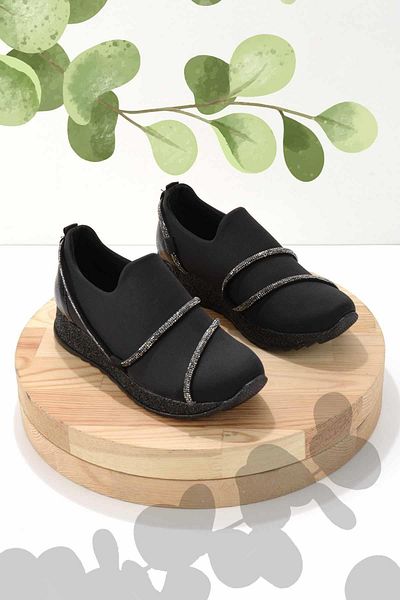 Bambi Black Stretch Women's Casual Shoes K01220051617