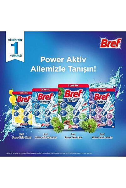 Bref Power Aktiv Toilet Block Ocean Scented (Set of 5) (5Pk*1)