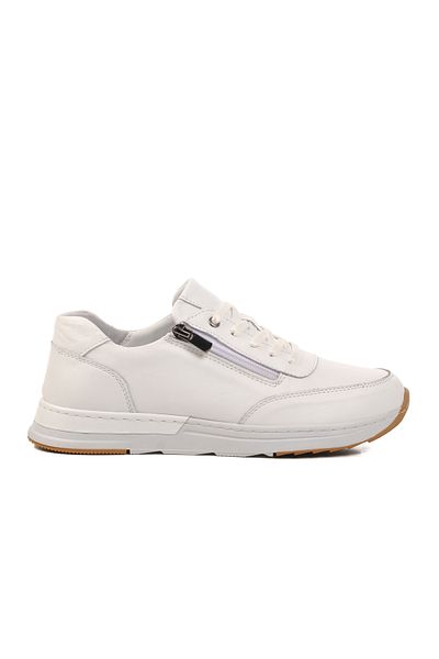 AYAKMOD Pantofi casual de damă anatomici din piele naturală albă AY385 Z
