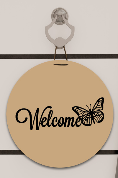 Dormot Home Decor de ușă cu imprimare digitală maro, decor de perete cu model...