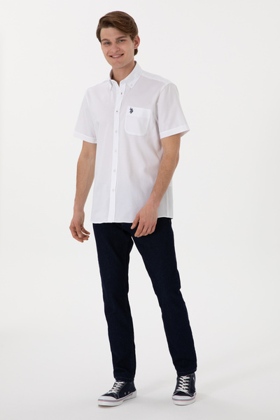U.S. Polo Assn. Men's White Short Sleeve Shirt 50297992 -Vr013