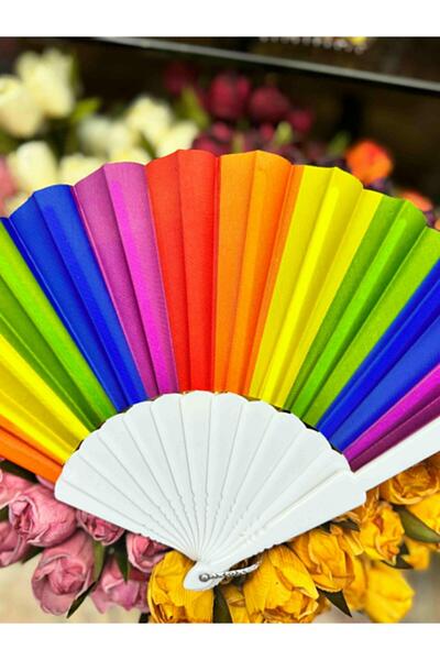 baytoptan Plastik Gökkuşağı Düz Yelpaze