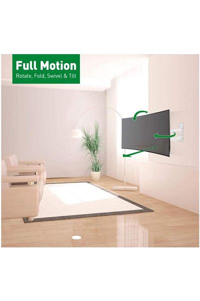 Barkan Suport Perete Barkan 3400W.W, Full Motion, 29"-65", 40 Kg (Alb)