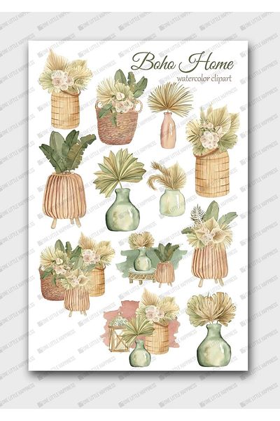 One Little Happiness Vintage Sticker Set Suitable for Planner Agenda Bullet Journal