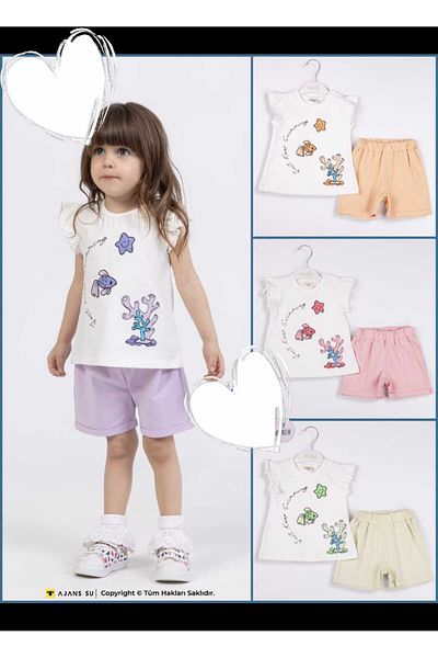 AnneBebe 6-24 Months Underwater Print Girl Set