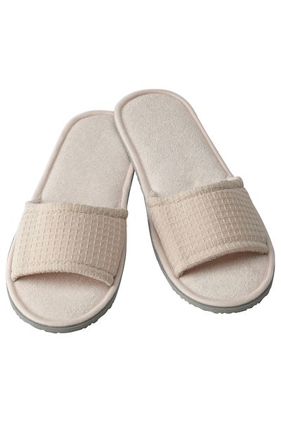 IKEA SKOVELSJÖN Beige Slippers S/M – Soft Foam Sole, Recycled Polyester, by IKEA