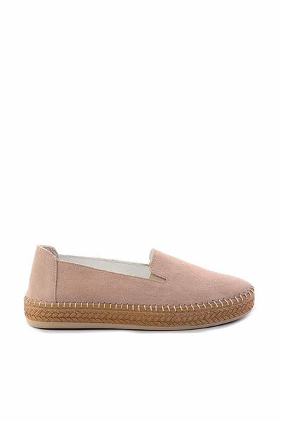 Bambi Bézs velúr valódi bőr női Espadrille K 01281020002
